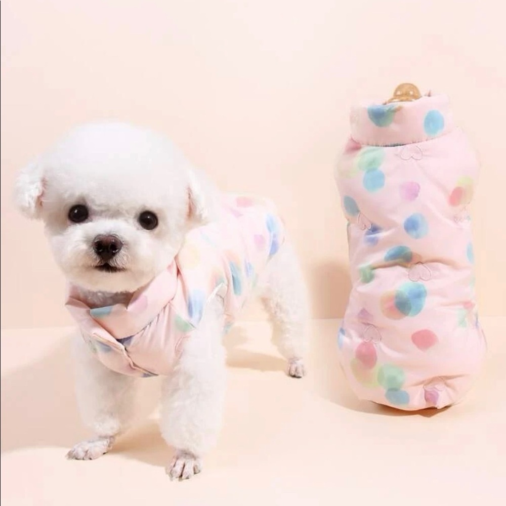 NWT- Heart Embroidered Pet Coat Size XL - Picture 5 of 11